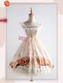 Strawberry Witch The Adventures of the Clock Chiffon Sweet Lolita Jumper Dress