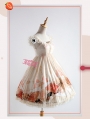 Strawberry Witch The Adventures of the Clock Chiffon Sweet Lolita Jumper Dress