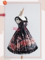 Strawberry Witch The Adventures of the Clock Chiffon Sweet Lolita Jumper Dress