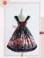 Strawberry Witch The Adventures of the Clock Chiffon Sweet Lolita Jumper Dress
