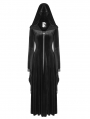 Black Gothic Witchy Velvet Long Hooded Coat for Women