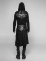 Black Gothic Punk Removable Half Skirt for Men
