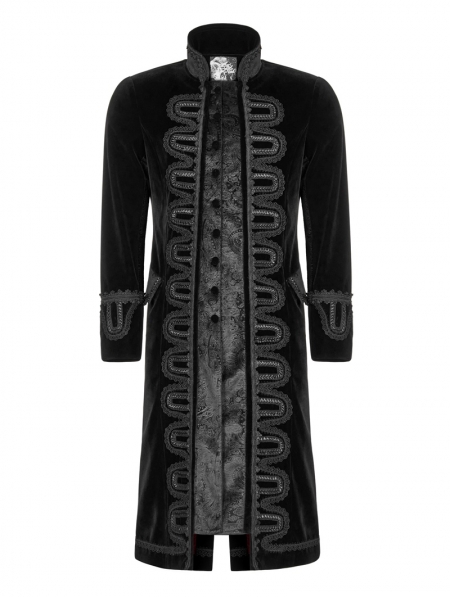 Black Gothic Victorian's Gorgeous Court Coat for Men - Devilnight.co.uk