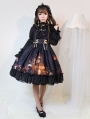 Neverland Song of Time Oil Painting Printed Lolita Jumper Dress