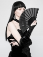 Gothic Punk Fabric Rivet Fan