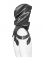 Black Gothic Punk Hooded Accessory for Men