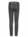 Black Retro Gothic Trousers for Men