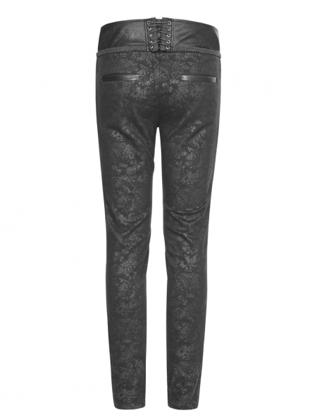 Black Retro Gothic Trousers for Men - Devilnight.co.uk