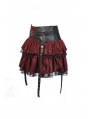 Red Layers Short Mini Gothic Skirt