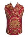 Red Gothic Vintage Double-breasted Waistcoat for Men