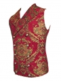 Red Gothic Vintage Double-breasted Waistcoat for Men