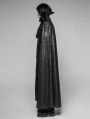 Black Gothic Night Count Vampire Long Cloak Coat