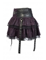 Purple Layers Short Mini Gothic Skirt