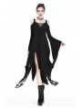 Black Romantic Gothic Irregular Long Dress