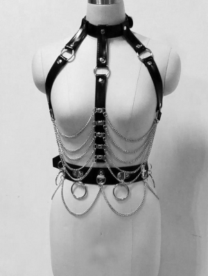 Gothic Bondage Bodychain Harness Belt Set JF-0051