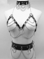 Sexy Gothic Punk Bodychain Harness Belt Set JF-0052