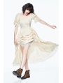 Ivory Vintage Steampunk High-Low Dress 