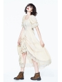 Ivory Vintage Steampunk High-Low Dress 