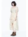 Ivory Vintage Steampunk High-Low Dress 