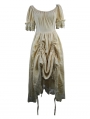 Ivory Vintage Steampunk High-Low Dress 