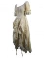 Ivory Vintage Steampunk High-Low Dress 