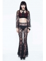 Black and Red Gothic Lace Short Sexy Shirt for Women