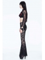 Black and Red Gothic Lace Short Sexy Shirt for Women