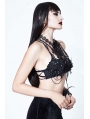 Black Romantic Gothic Flower Beading Harness