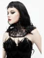 Black Gothic Lace Flower Collar