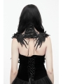 Black Gothic Lace Flower Collar