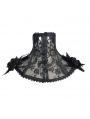 Black Gothic Lace Flower Collar