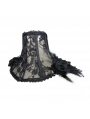 Black Gothic Lace Flower Collar