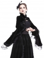 Black Gorgeous Gothic Velvet Short Cape Jacket for Women