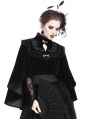 Black Vintage Elegant Gothic Velvet Cape for Women