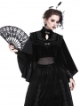 Black Vintage Elegant Gothic Velvet Cape for Women