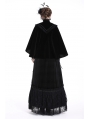 Black Vintage Elegant Gothic Velvet Cape for Women