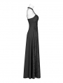 Black Gothic Halter Daily Wear Long Dress