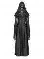 Black Gothic Lace Hooded Witch Dress