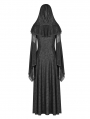 Black Gothic Lace Hooded Witch Dress