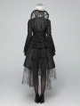 Black Retro Masquerade Gothic Coat for Women