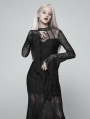 Black Gothic Daily Wear Lace Maxi Dress