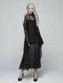 Black Gothic Daily Wear Lace Maxi Dress