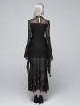 Black Gothic Daily Wear Lace Maxi Dress