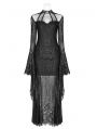 Black Gothic Daily Wear Lace Maxi Dress