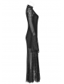 Black Gothic Daily Wear Lace Maxi Dress