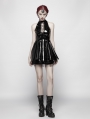 Black Gothic Punk Nightclub Sleeveless Mini Dress