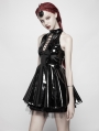 Black Gothic Punk Nightclub Sleeveless Mini Dress
