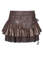 Brown Steampunk Mini skirt 