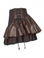 Brown Steampunk Mini skirt 