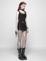 Black Gothic Daily Punk Tank Top for Women